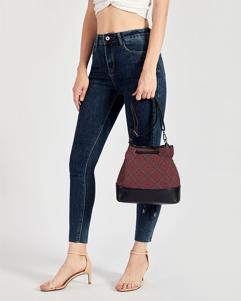 Palestinian @ Heart Mini Drawstring Bucket Bag