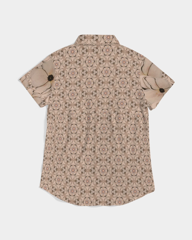 Blossoms Women's All-Over Print Short Sleeve Button Up