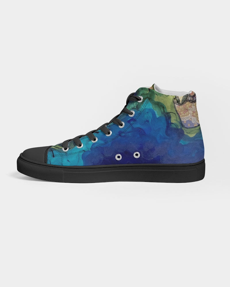 Mushrooms are Magic! Men's Hightop Canvas Shoe - Black