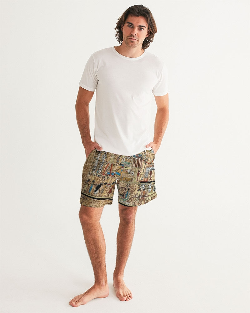 Walk like an Egyptian Men's All-Over Print Swim Trunk