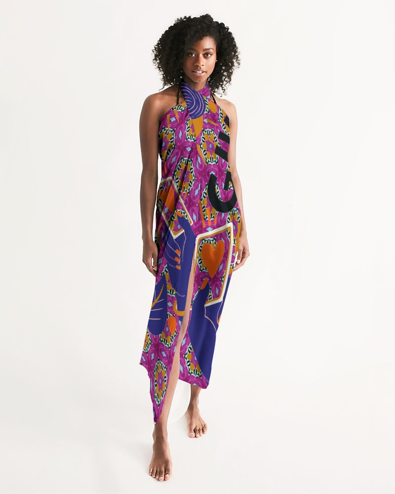 Give Love All-Over Print Swim Cover Up
