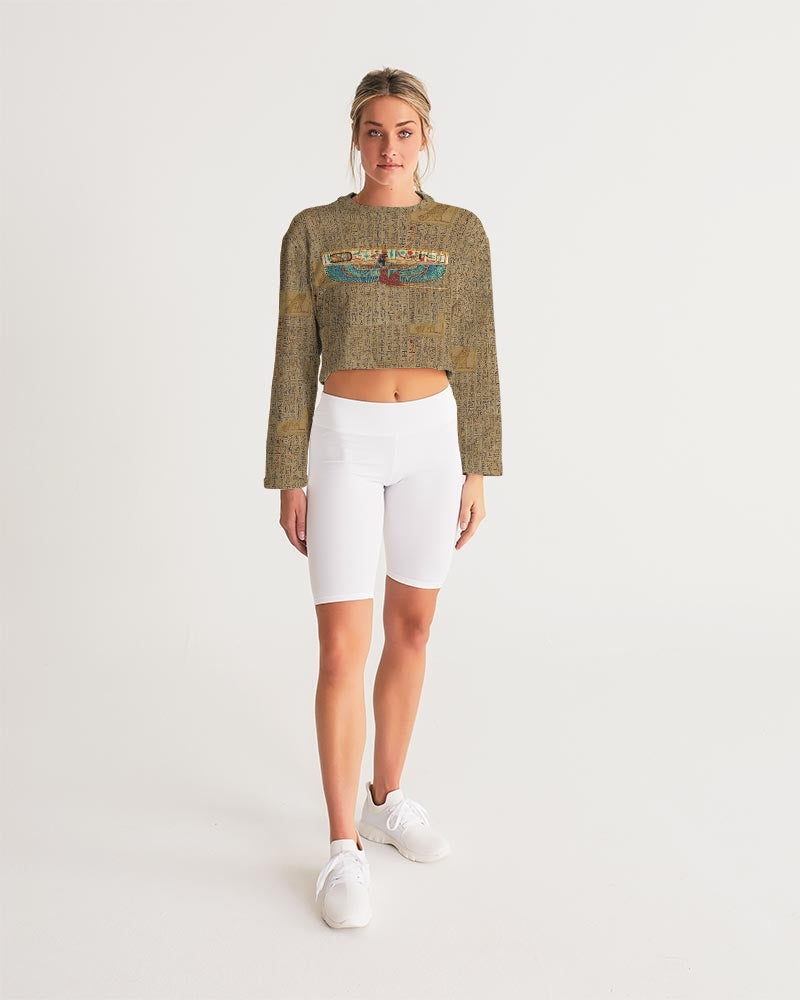 Walk like an Egyptian Women's All-Over Print Cropped Sweatshirt