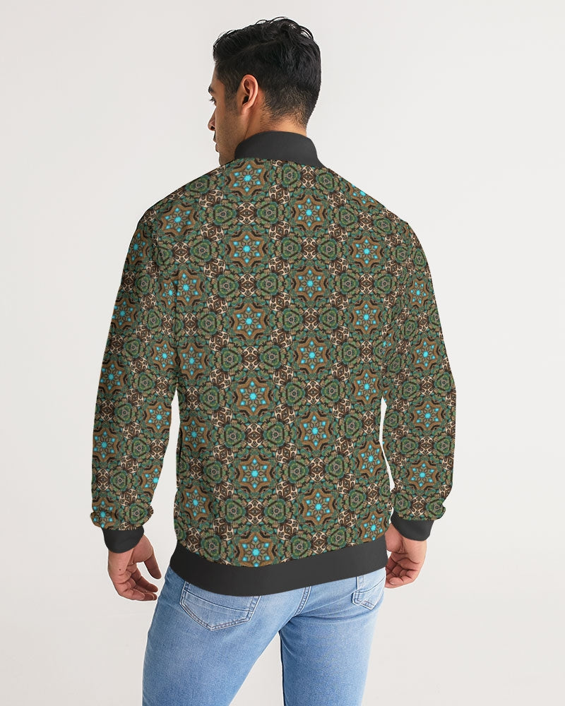 Prayers for Peace Men's All-Over Print Stripe Sleeve Track Jacket