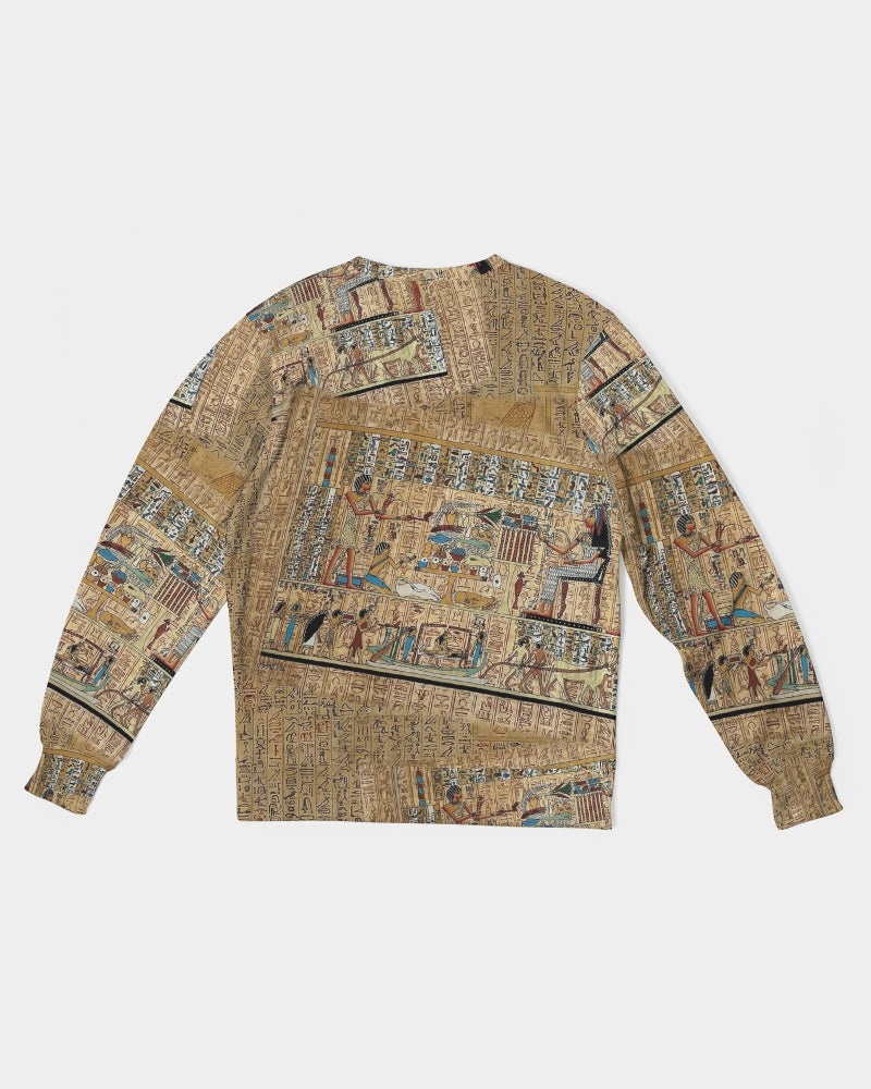Walk like an Egyptian Men's All-Over Print Classic French Terry Crewneck Pullover