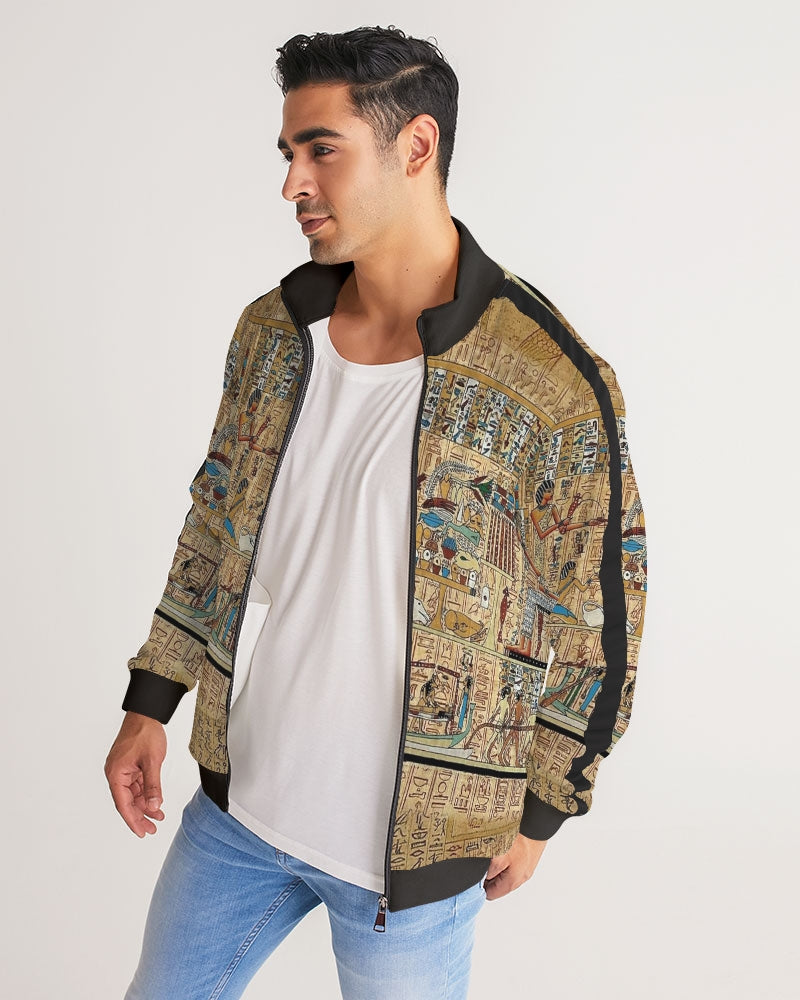 Walk like an Egyptian Men's All-Over Print Stripe Sleeve Track Jacket
