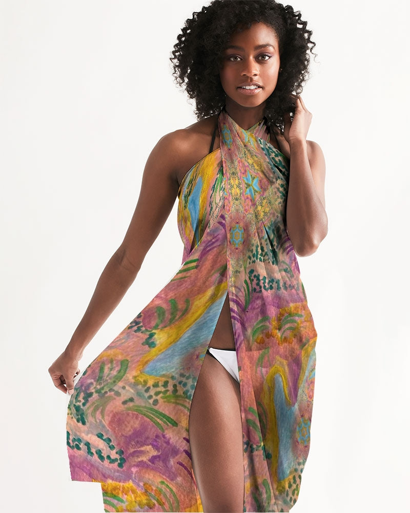Around the world All-Over Print Swim Cover Up