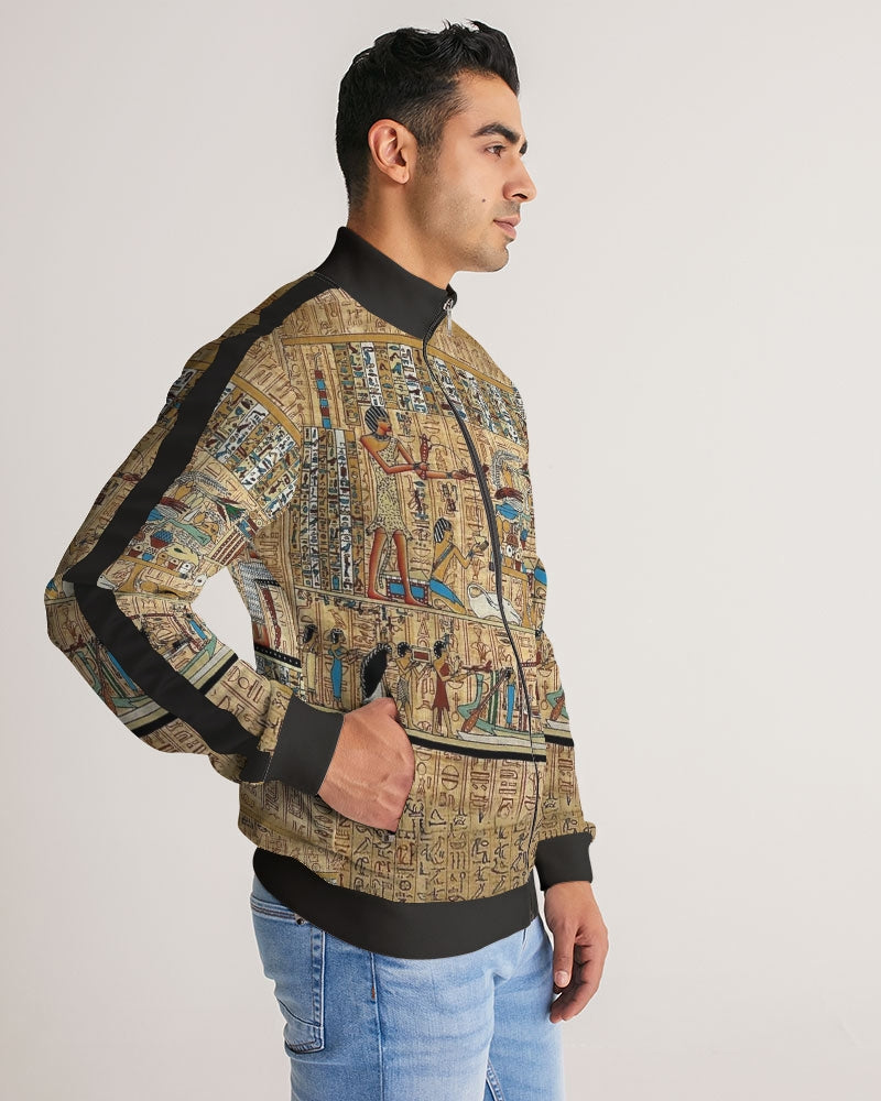 Walk like an Egyptian Men's All-Over Print Stripe Sleeve Track Jacket