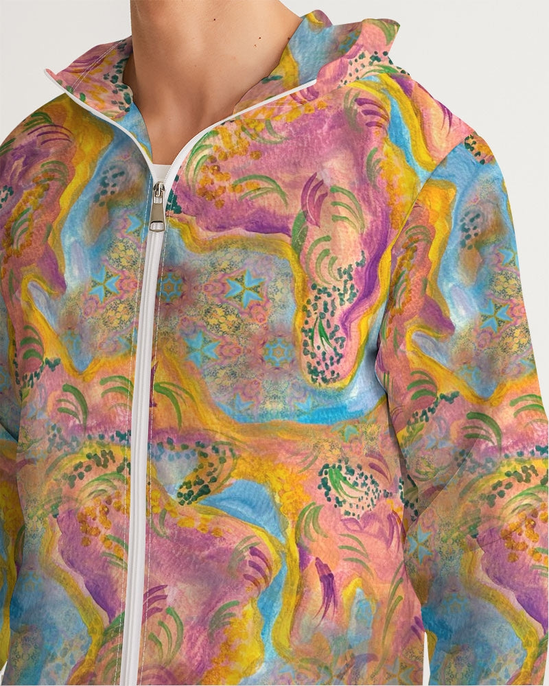 Around the world Men's All-Over Print Windbreaker
