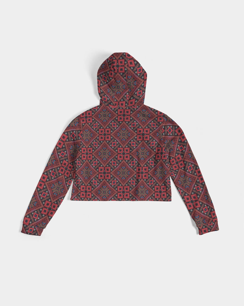 Palestinian @ Heart Women's All-Over Print Cropped Hoodie