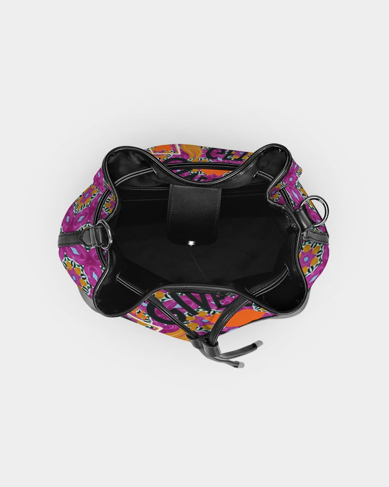 Give Love Mini Drawstring Bucket Bag