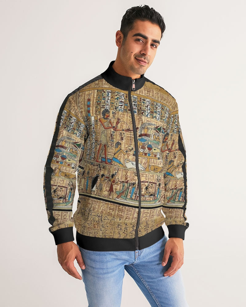 Walk like an Egyptian Men's All-Over Print Stripe Sleeve Track Jacket