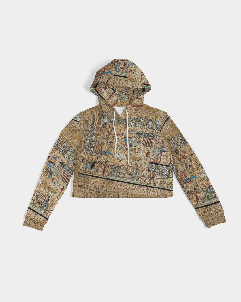 Walk like an Egyptian Women's All-Over Print Cropped Hoodie