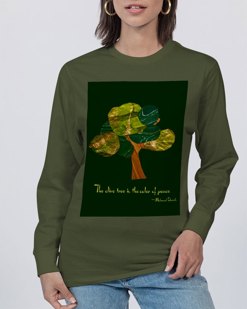 The Olive Tree is the Color of Peace T shirt Unisex Long Sleeve Tee | Lane Seven
