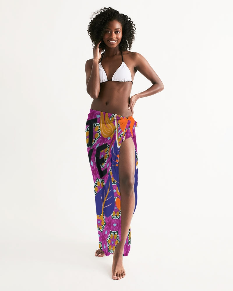 Give Love All-Over Print Swim Cover Up
