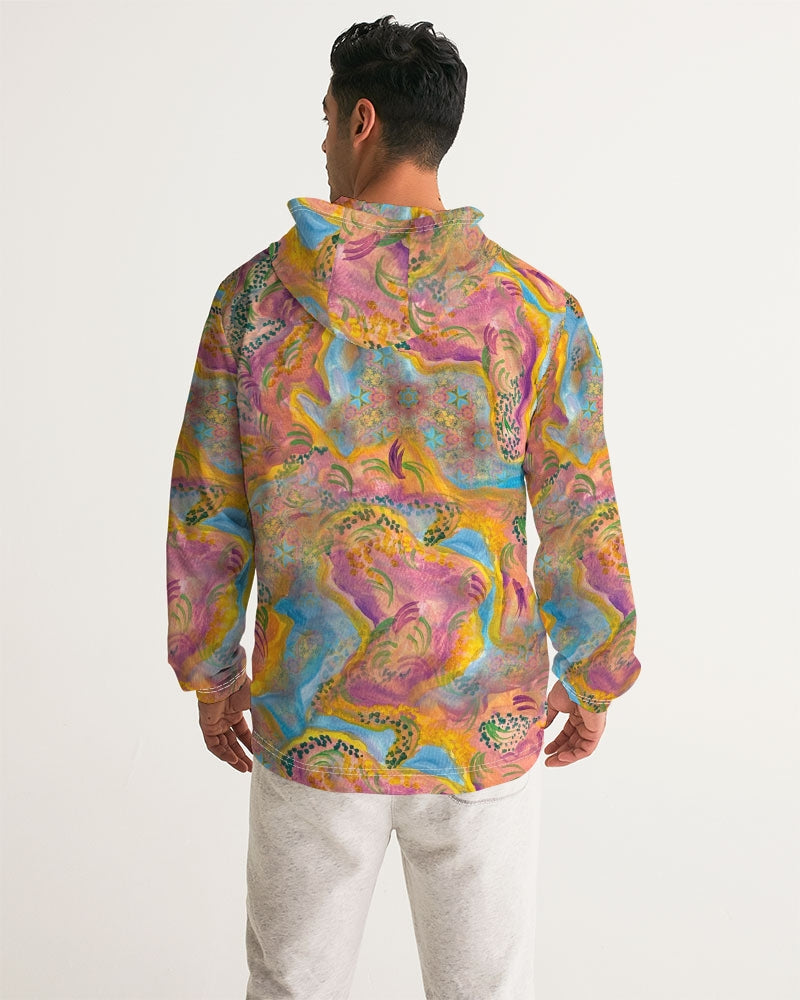 Around the world Men's All-Over Print Windbreaker