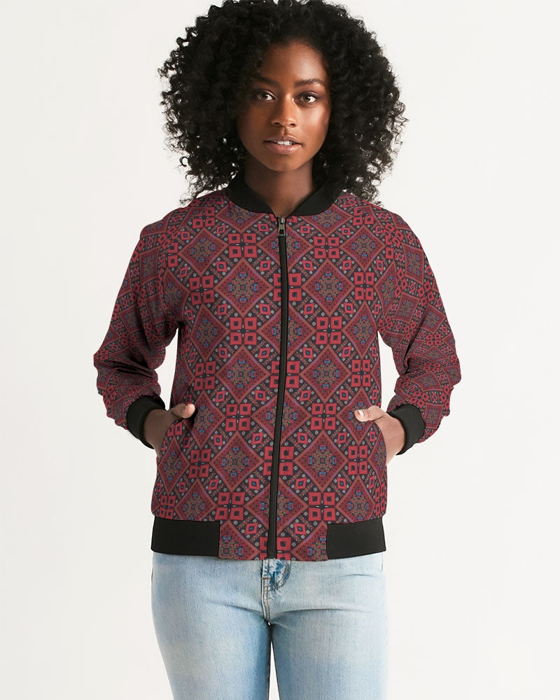 Palestinian @ Heart Women's All-Over Print Bomber Jacket