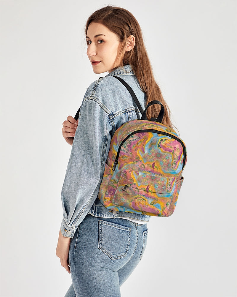 Around the world Mini Canvas Backpack