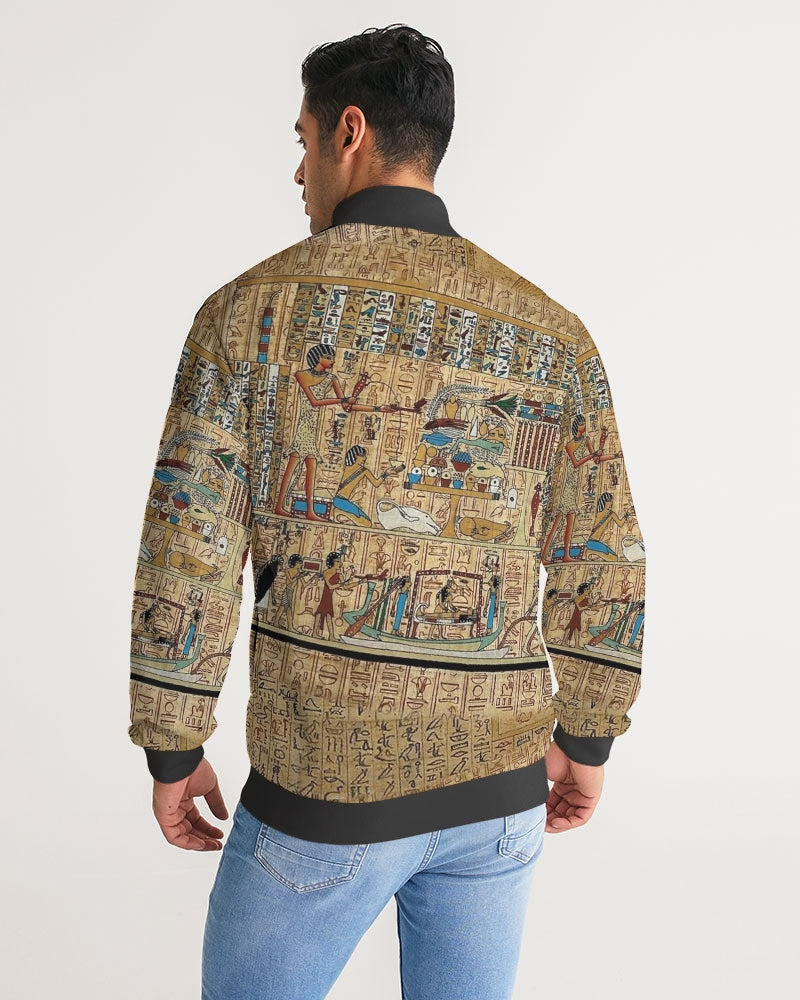 Walk like an Egyptian Men's All-Over Print Stripe Sleeve Track Jacket