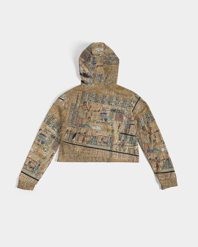 Walk like an Egyptian Women's All-Over Print Cropped Hoodie