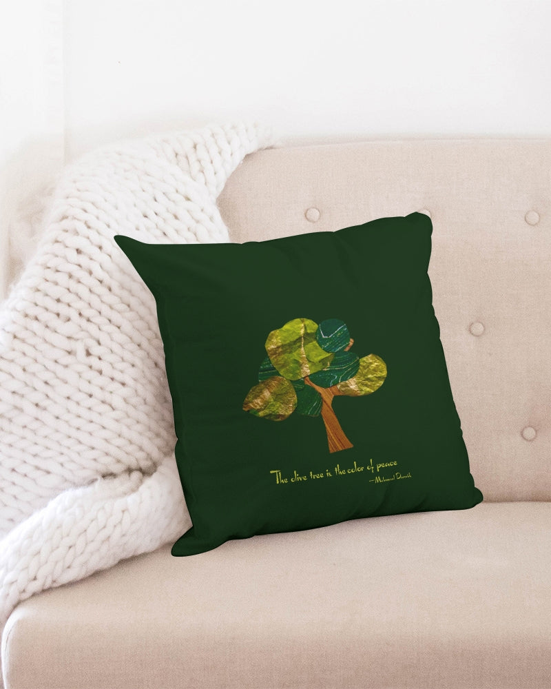 The Olive Tree is the Color of Peace T shirt Throw Pillow Case 18"x18"