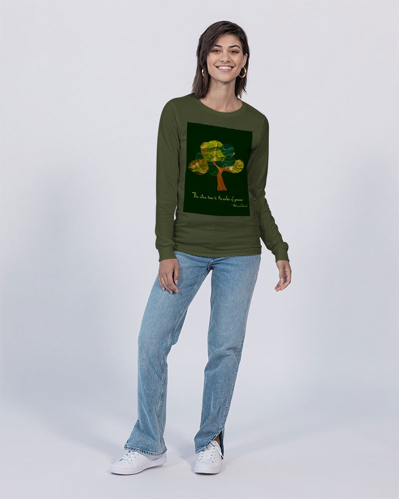 The Olive Tree is the Color of Peace T shirt Unisex Long Sleeve Tee | Lane Seven