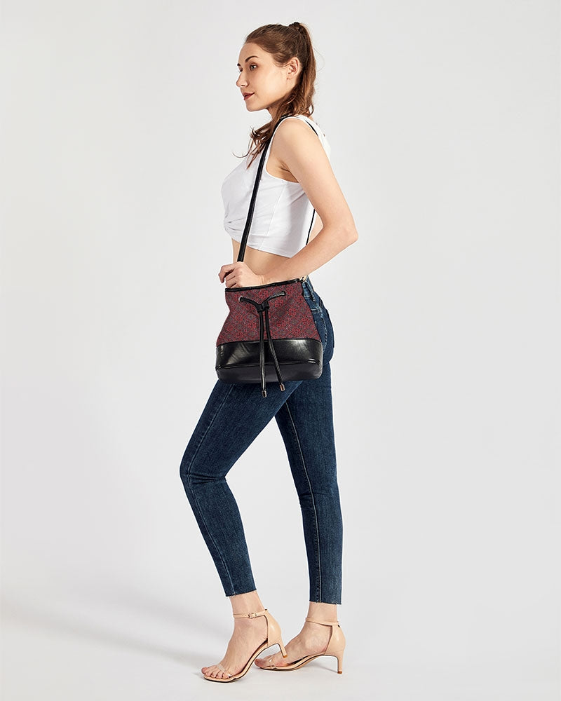 Palestinian @ Heart Mini Drawstring Bucket Bag