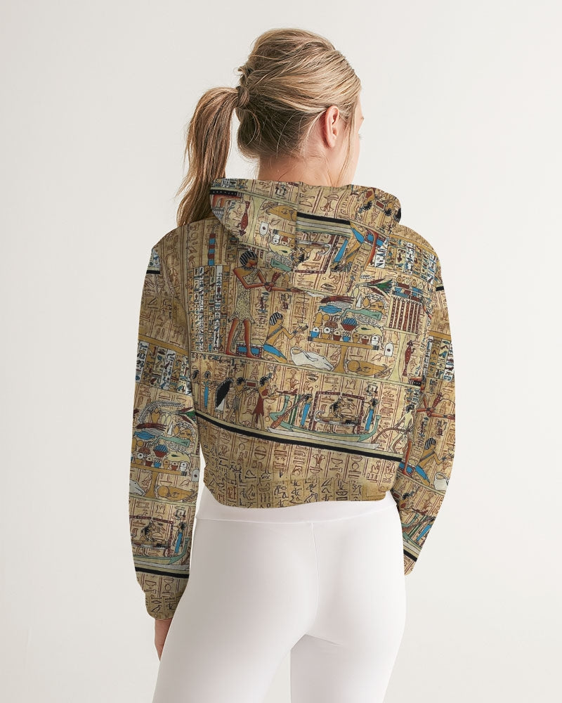 Walk like an Egyptian Women's All-Over Print Cropped Hoodie