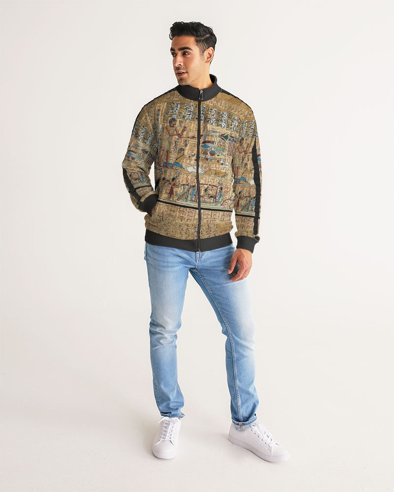Walk like an Egyptian Men's All-Over Print Stripe Sleeve Track Jacket
