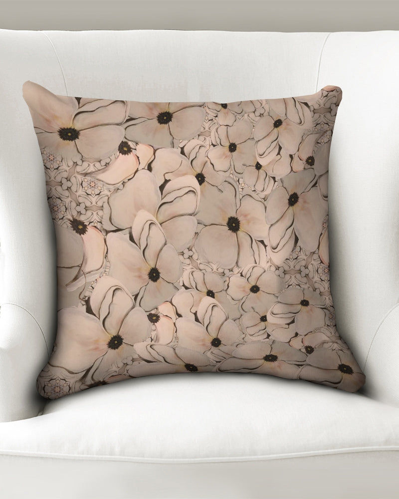 Blossoms Throw Pillow Case 18"x18"