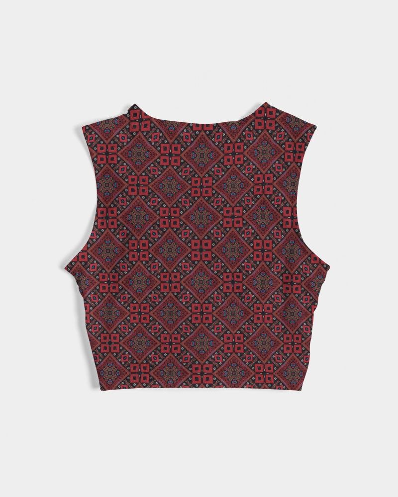 Palestinian @ Heart Women's All-Over Print Twist-Front Tank