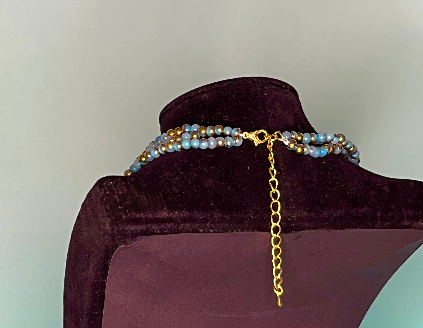 Blue Bamboo Necklace