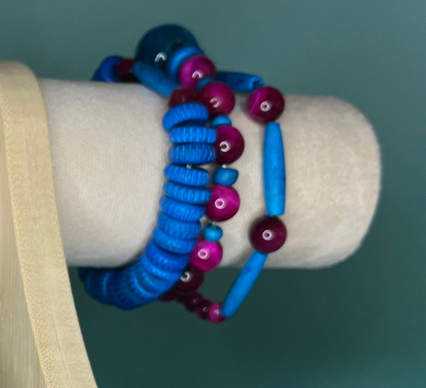 Azure & Fuchsia Bracelet Trio