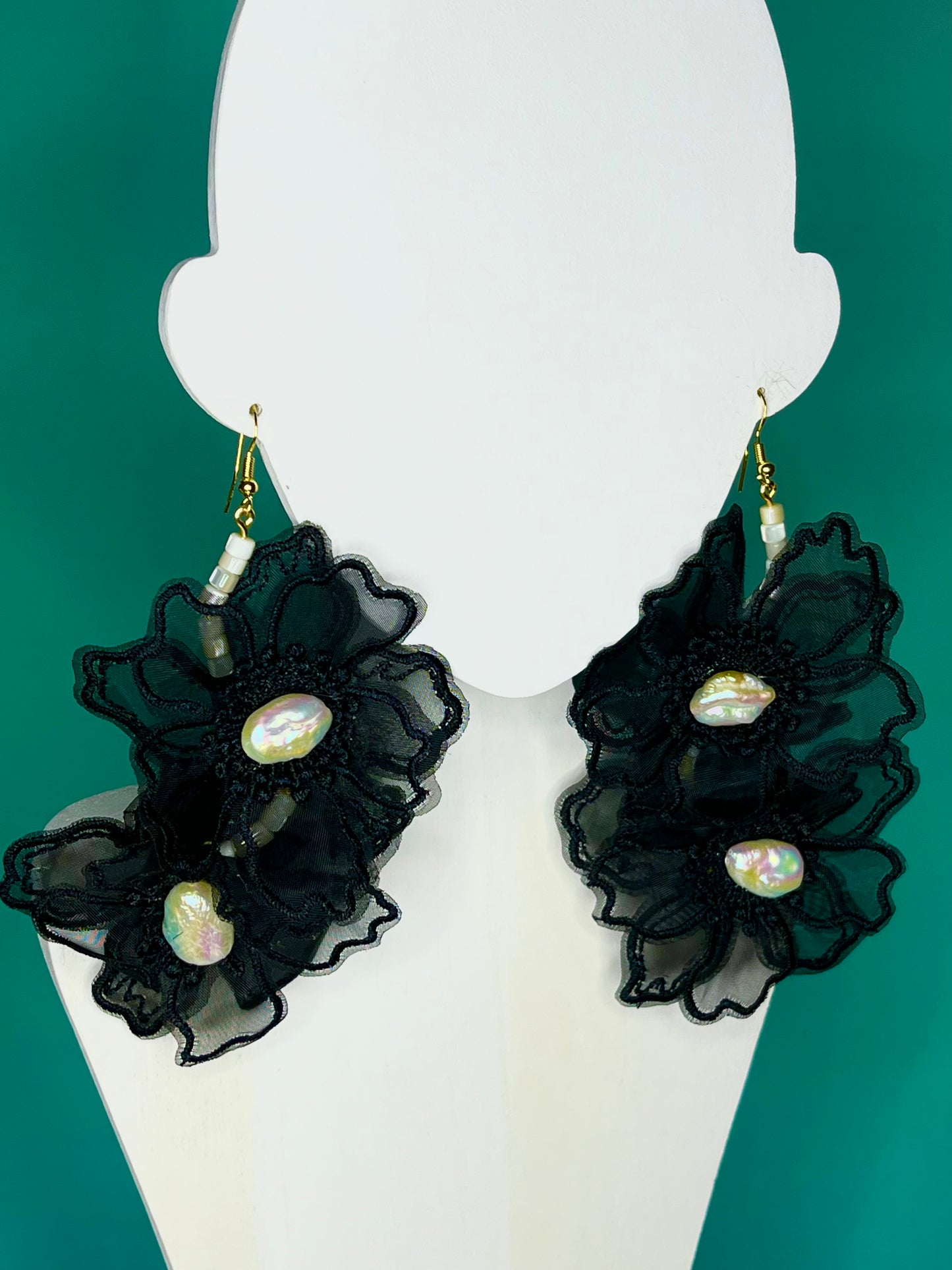 Black Poppies Earrings