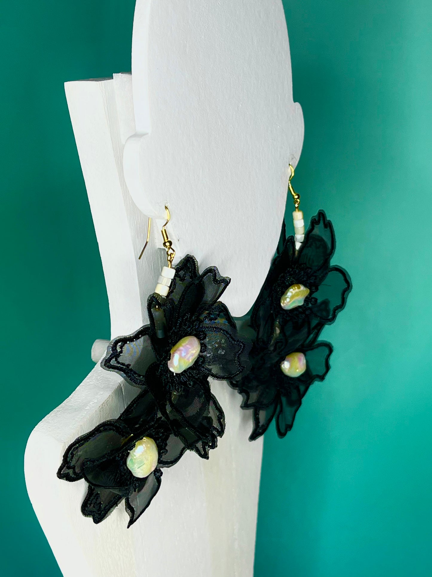Black Poppies Earrings