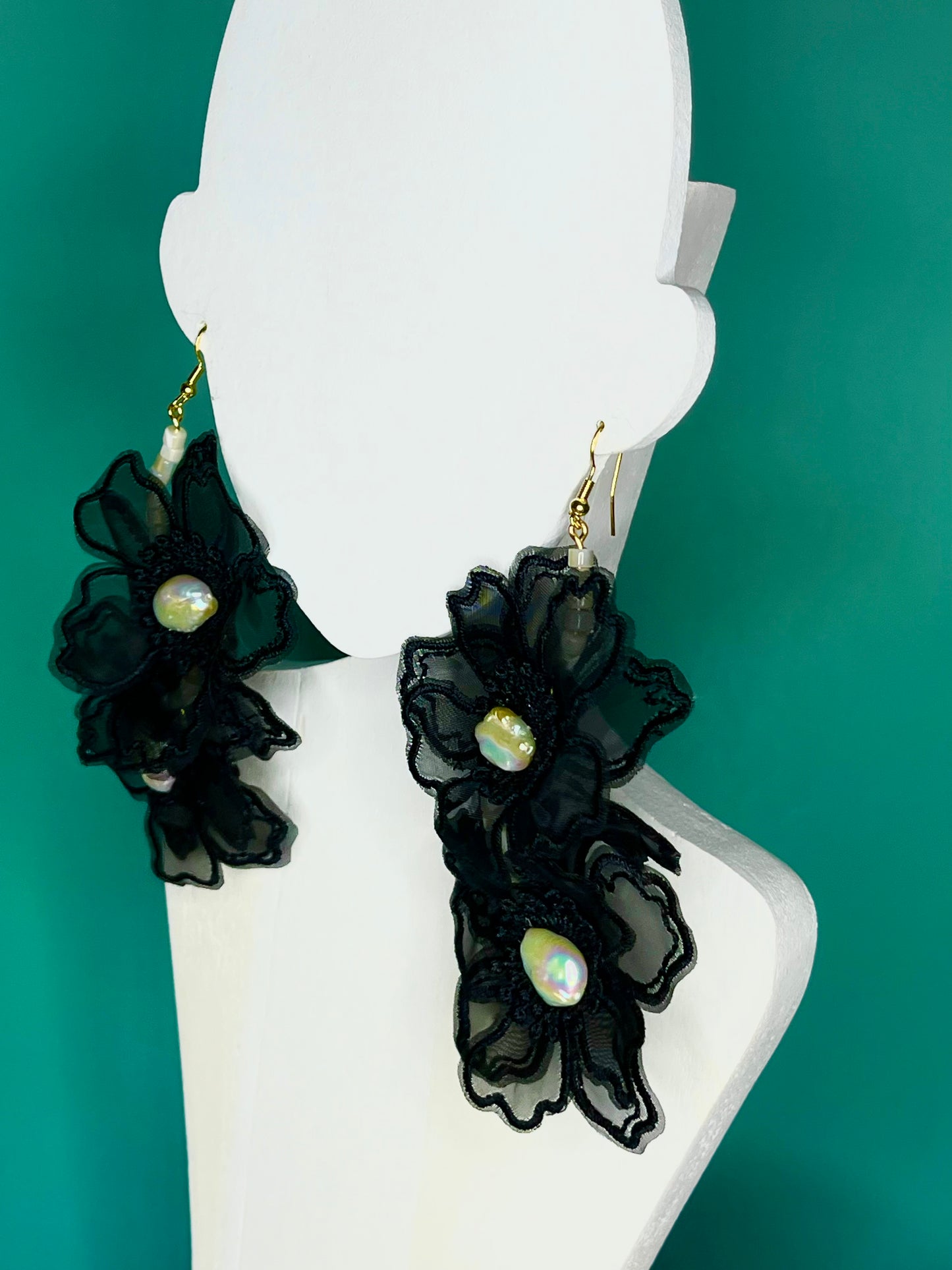 Black Poppies Earrings