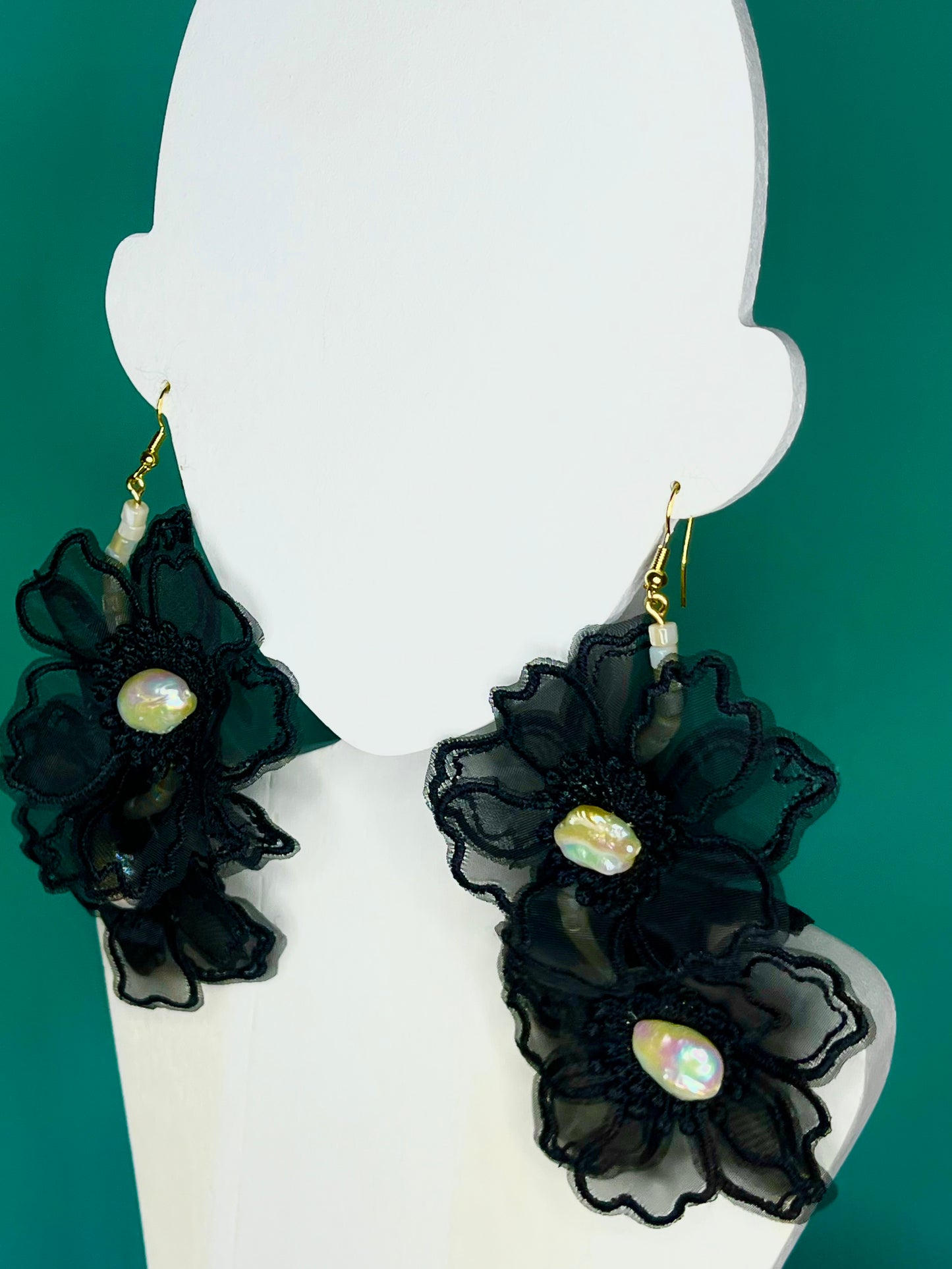 Black Poppies Earrings
