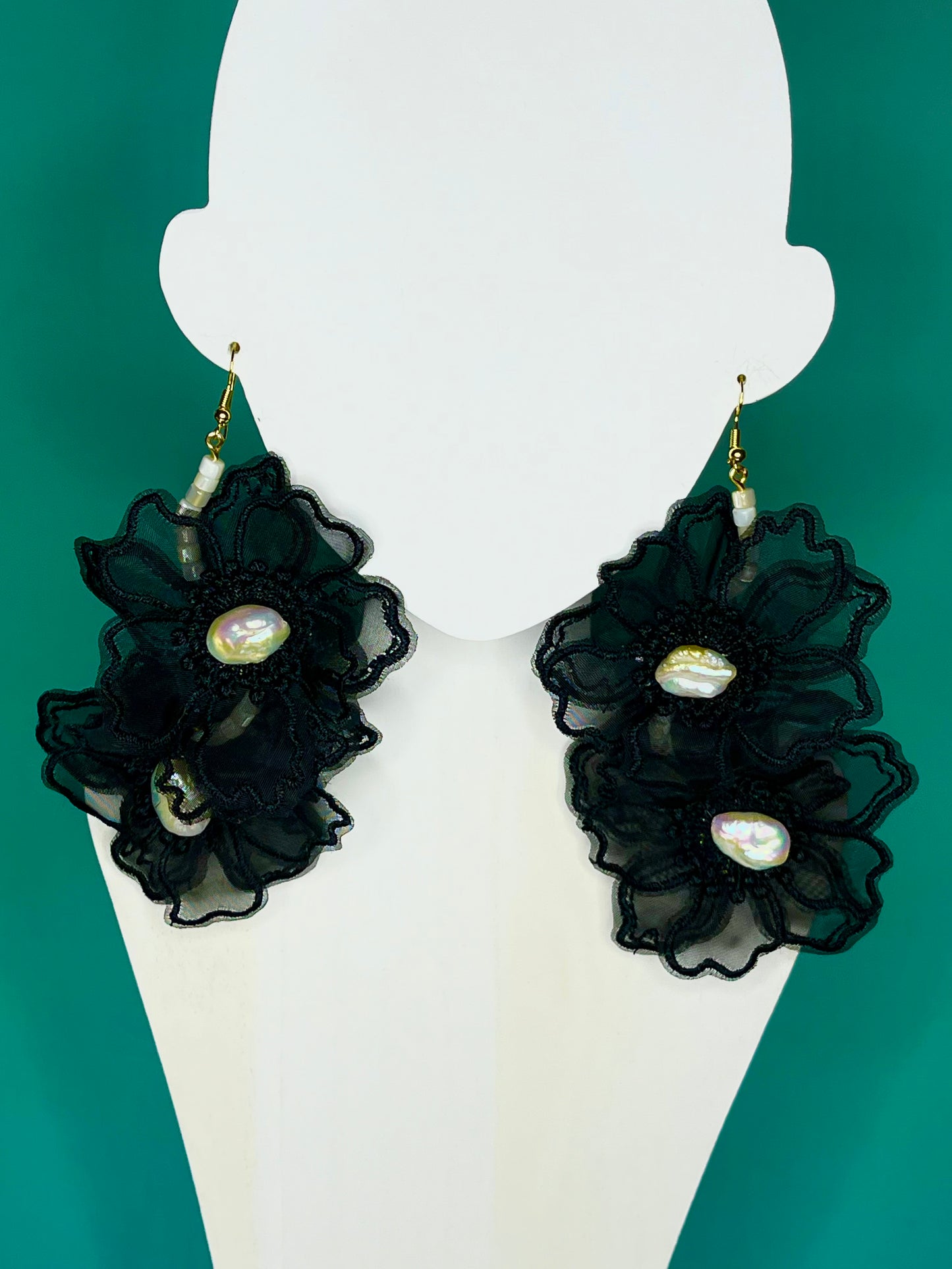 Black Poppies Earrings