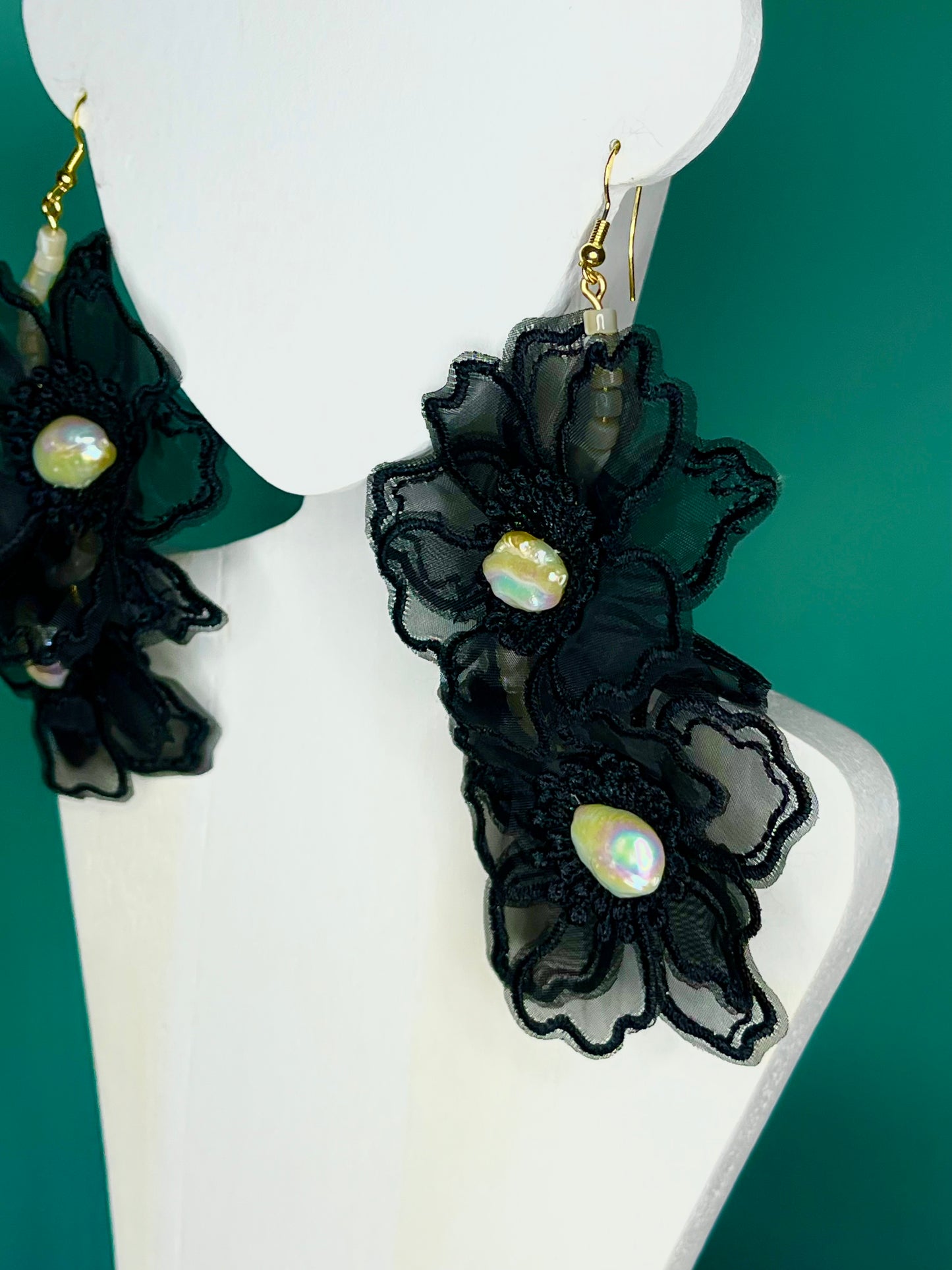 Black Poppies Earrings