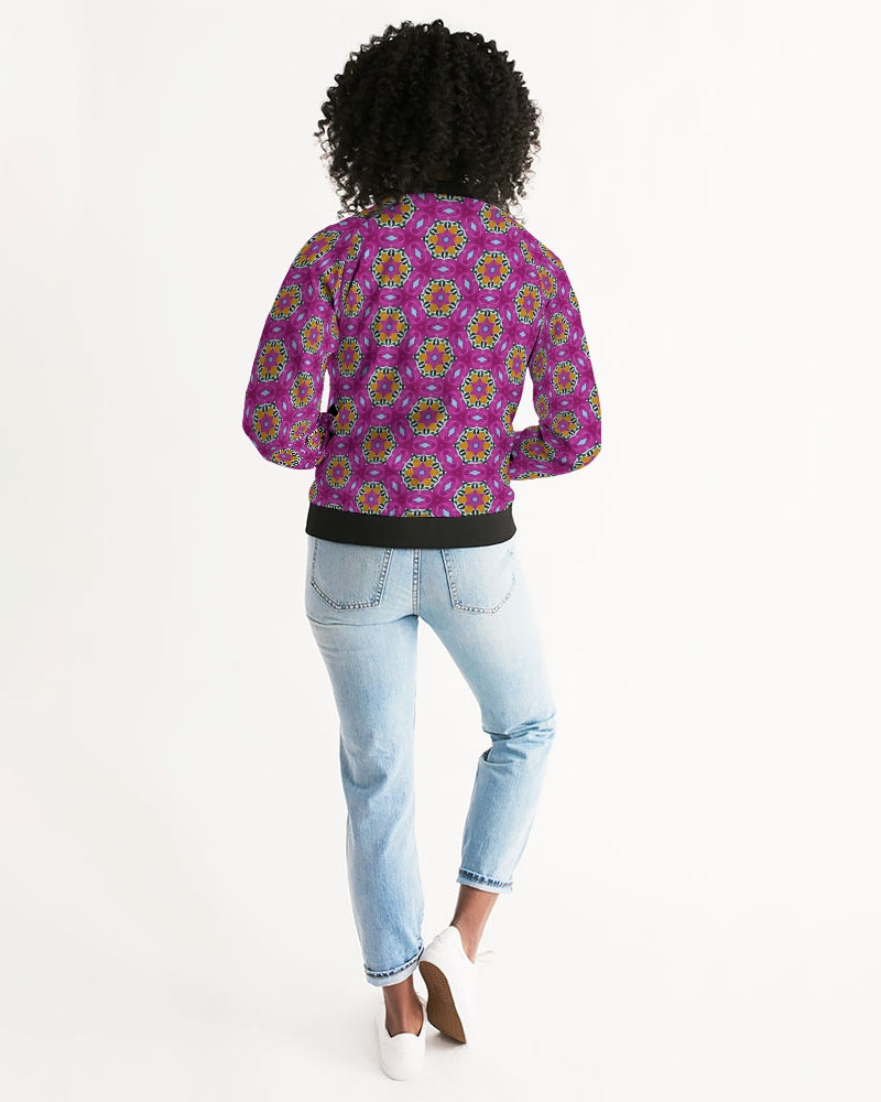 Give Love Women's All-Over Print Bomber Jacket