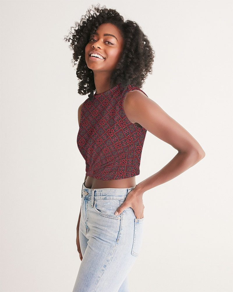 Palestinian @ Heart Women's All-Over Print Twist-Front Tank