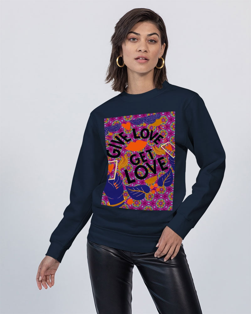 Give Love Unisex Premium Crewneck Sweatshirt | Lane Seven