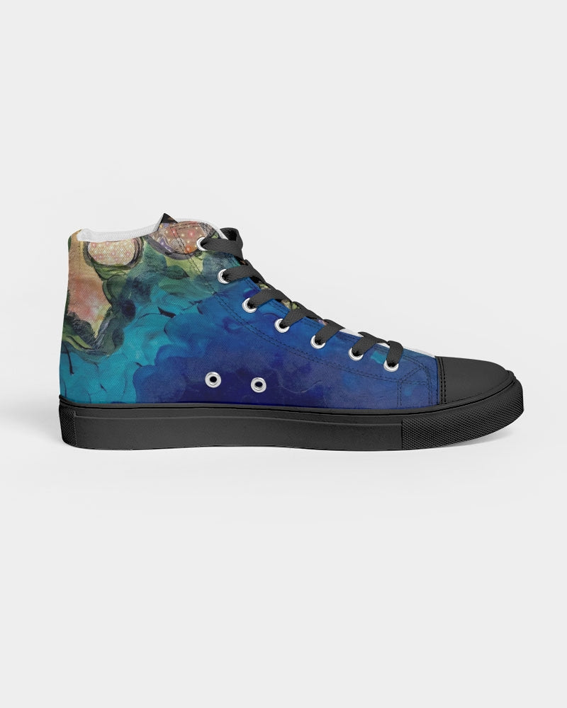 Mushrooms are Magic! Men's Hightop Canvas Shoe - Black