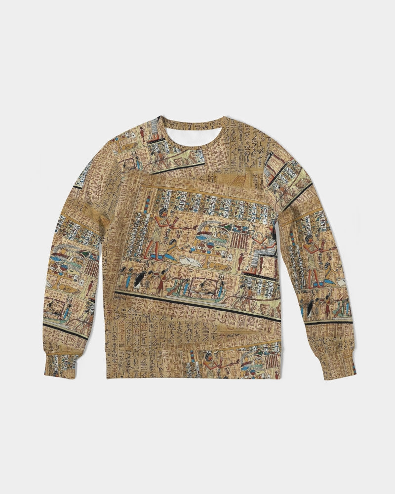 Walk like an Egyptian Men's All-Over Print Classic French Terry Crewneck Pullover