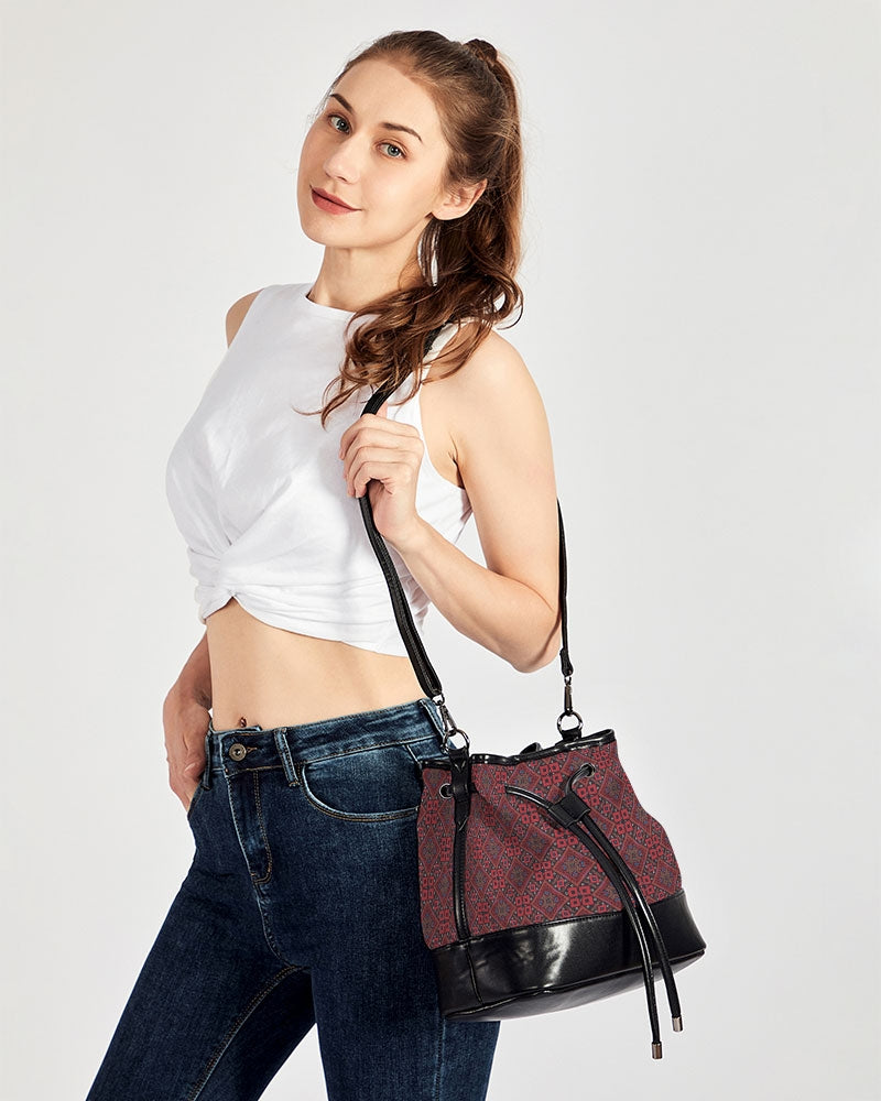 Palestinian @ Heart Mini Drawstring Bucket Bag