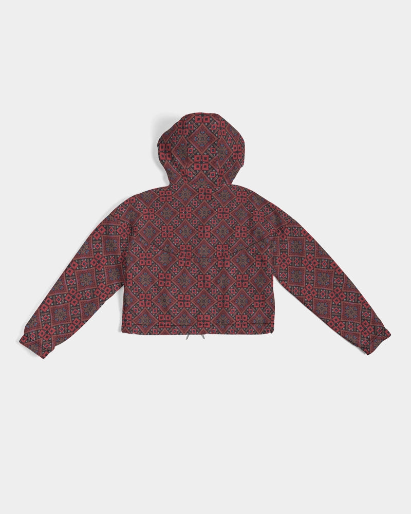 Palestinian @ Heart Women's All-Over Print Cropped Windbreaker