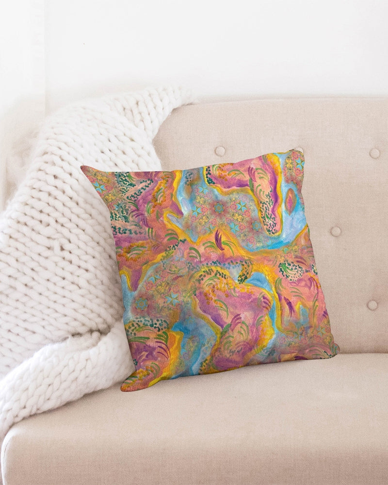 Around the world Throw Pillow Case 18"x18"