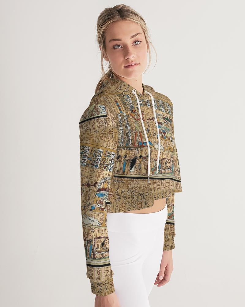 Walk like an Egyptian Women's All-Over Print Cropped Hoodie