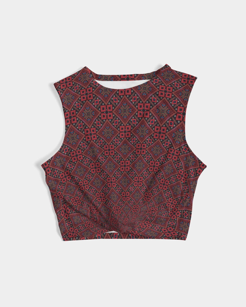 Palestinian @ Heart Women's All-Over Print Twist-Front Tank