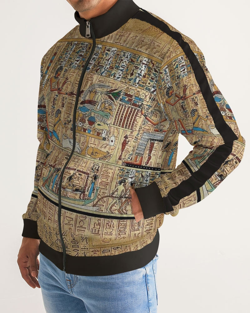 Walk like an Egyptian Men's All-Over Print Stripe Sleeve Track Jacket