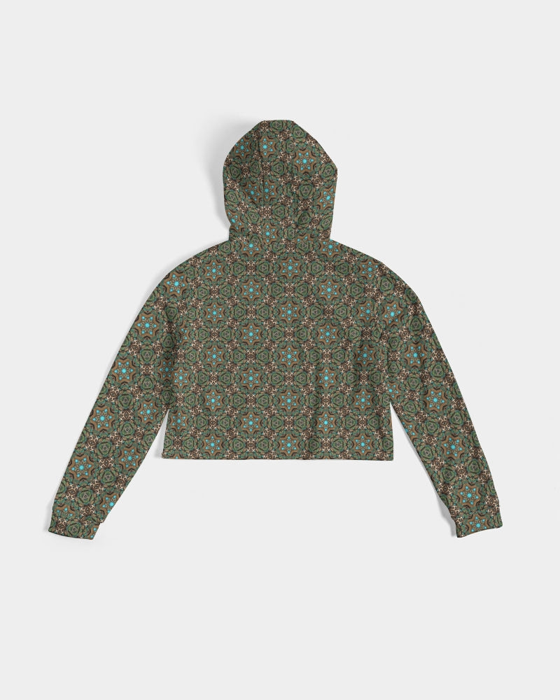 Prayers for Peace Women's All-Over Print Cropped Hoodie